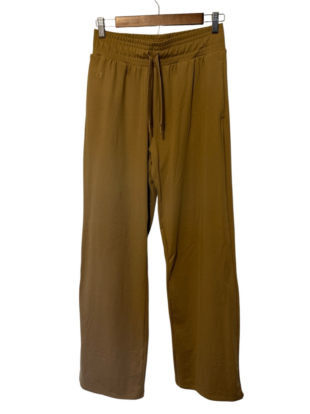 Under Armour Womens Essential Open Hem Pants - Sweat Wicking Camel Brown S